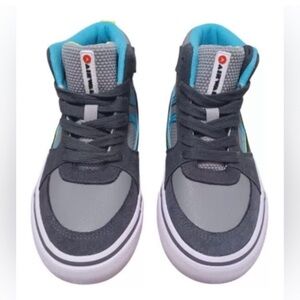 Kids High-Top Sneakers, AIRWALK Boys* shoes, size 2 US, with toe cap, grey